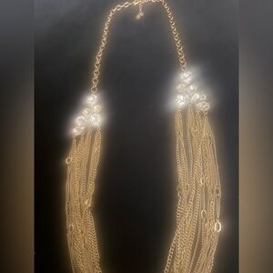 Elegant Gold Chain Necklace with Crystal Accents